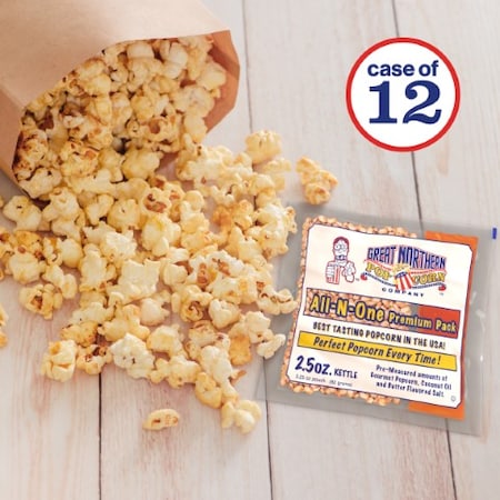 Great Northern Popcorn 4065 Great Northern Popcorn Case (12) of 2.5 Ounce Popcorn Portion Packs 2-1/2 Ounce 291783FJJ